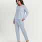 Pajamas with floral embroidery on the shoulders