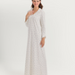 Ribbed nightgown with floral print