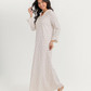 Ribbed nightgown with floral print