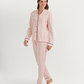 Polka-dot pajamas with notched collar