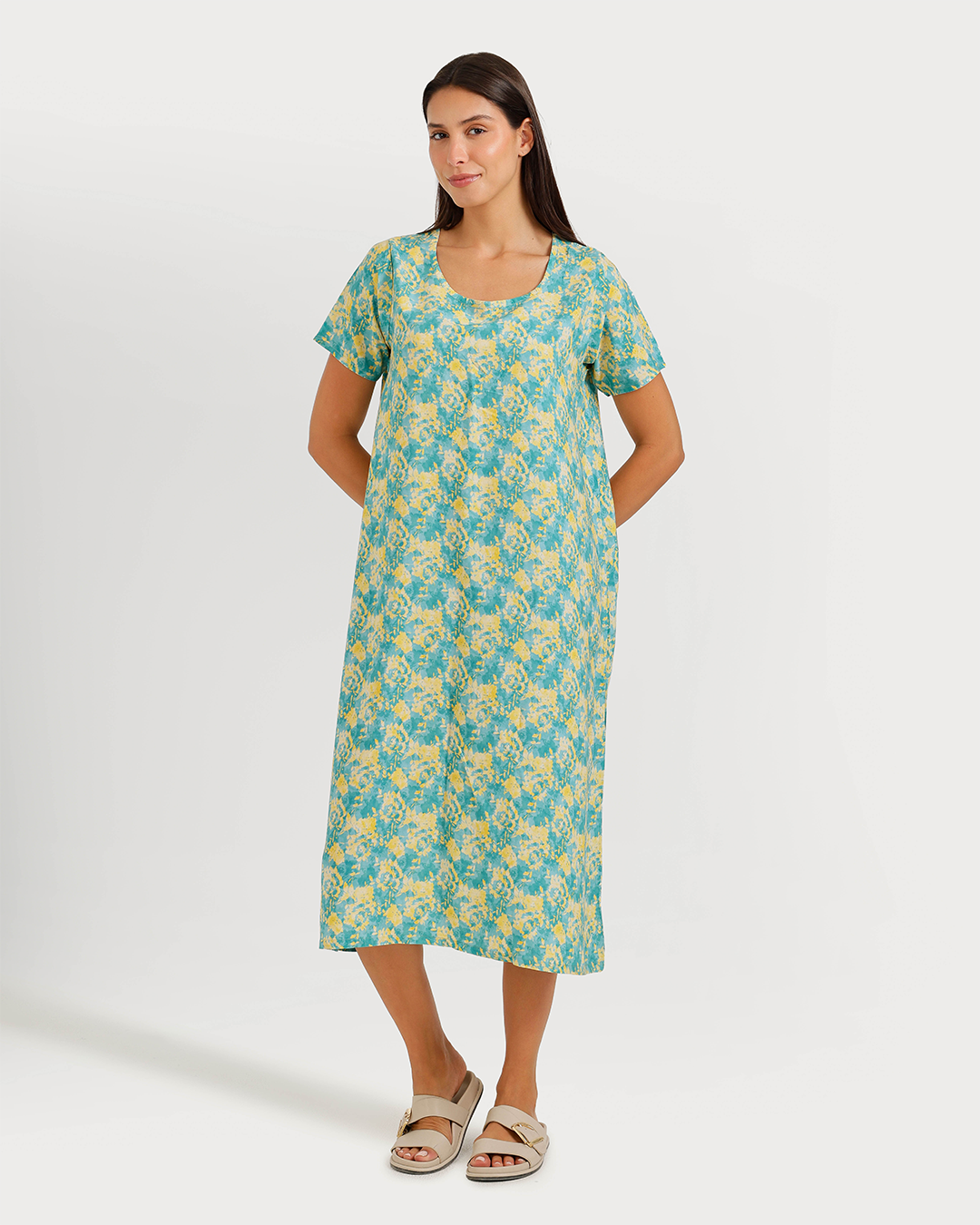 Short printed viscose shirt 003
