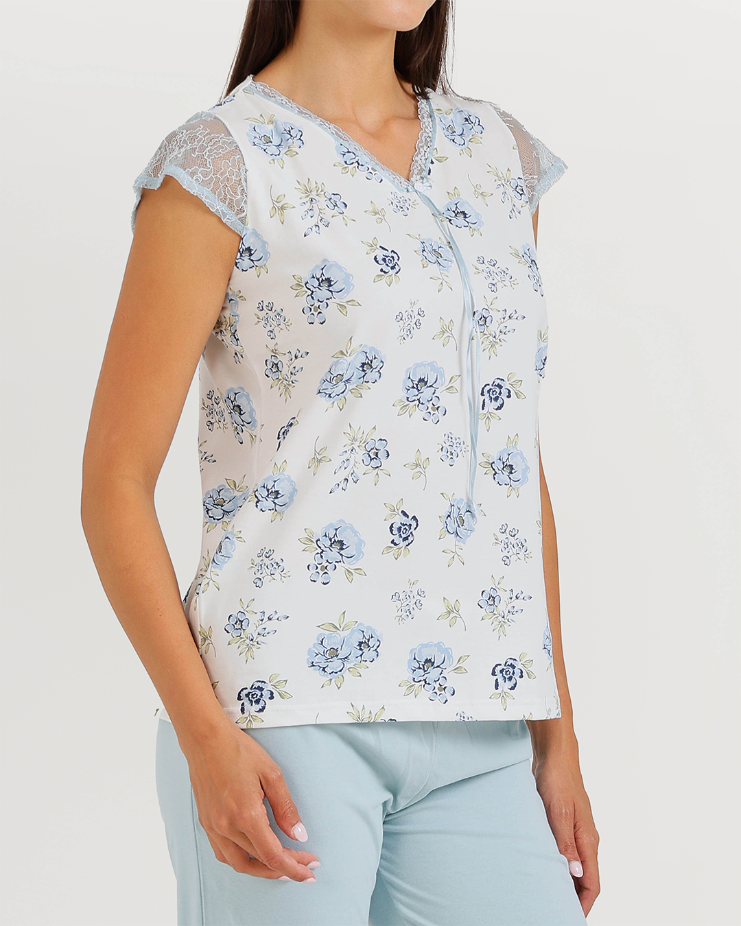 Women's pajamas, short-sleeved pants