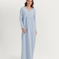High-waisted nightgown with butterfly embroidery