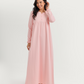 High-waisted nightgown with butterfly embroidery