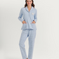 Polo collar pajamas with teddy bear embroidery