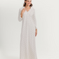 Ribbed nightgown with floral print