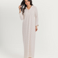 Ribbed nightgown with floral print