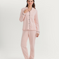 Polka-dot pajamas with notched collar