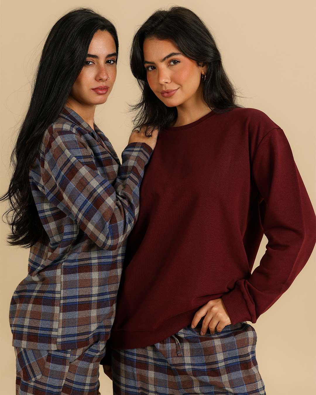 Moody plaid classic button up pajama