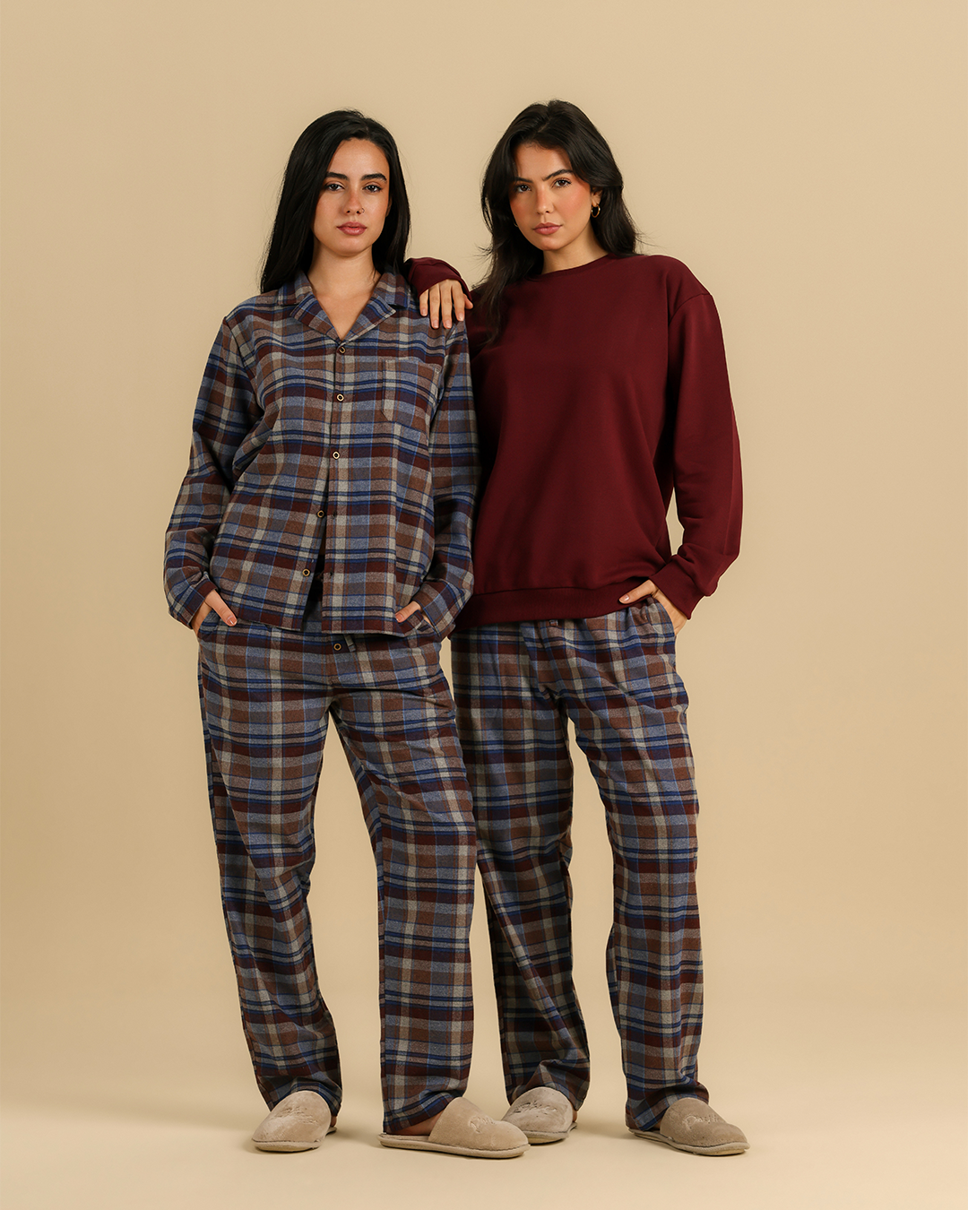 Moody plaid classic button up pajama