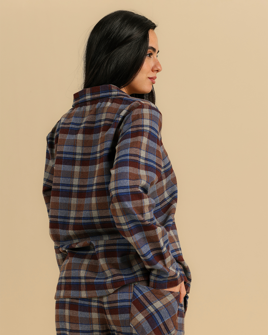Moody plaid classic button up pajama