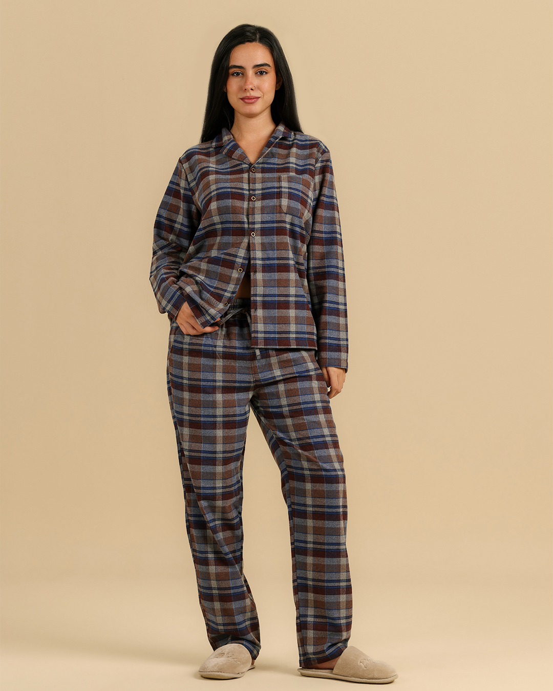 Moody plaid classic button up pajama