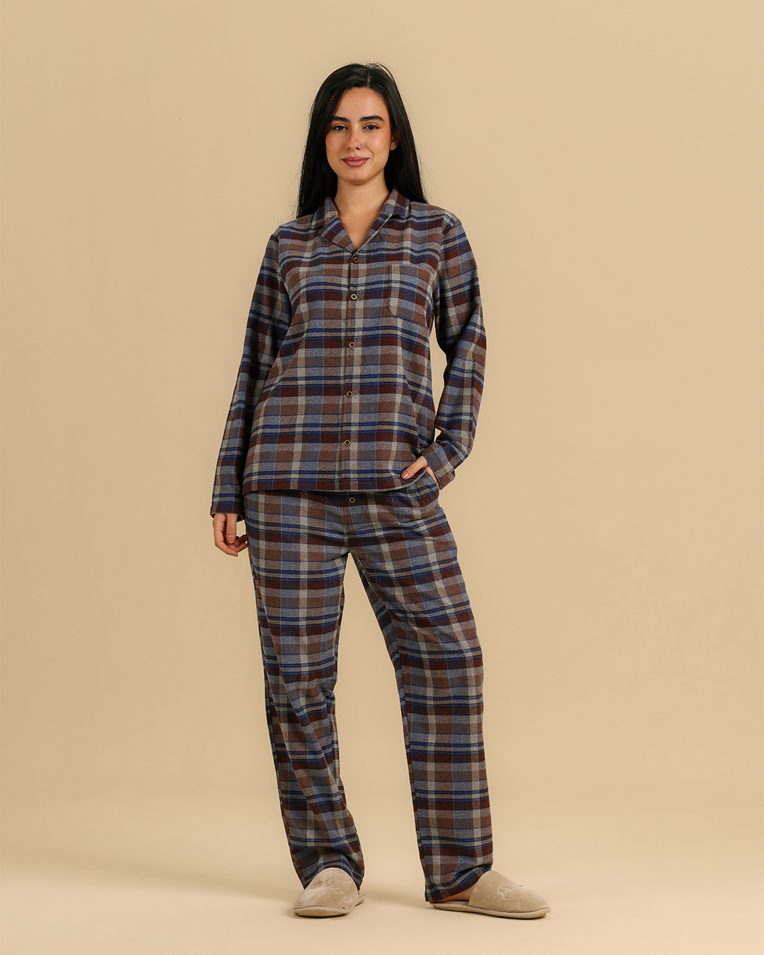 Moody plaid classic button up pajama
