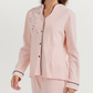 Polka-dot pajamas with notched collar