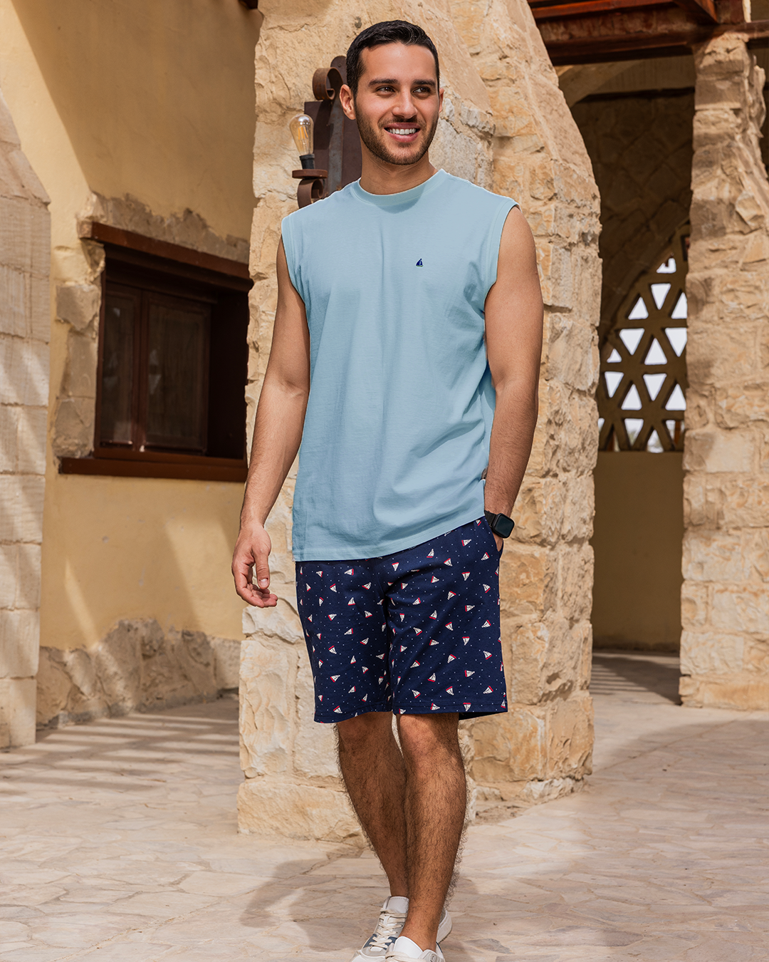 بيجاما كت و شورت قطن