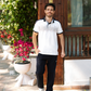 Lines Men's pajamas text how many collar and trousers