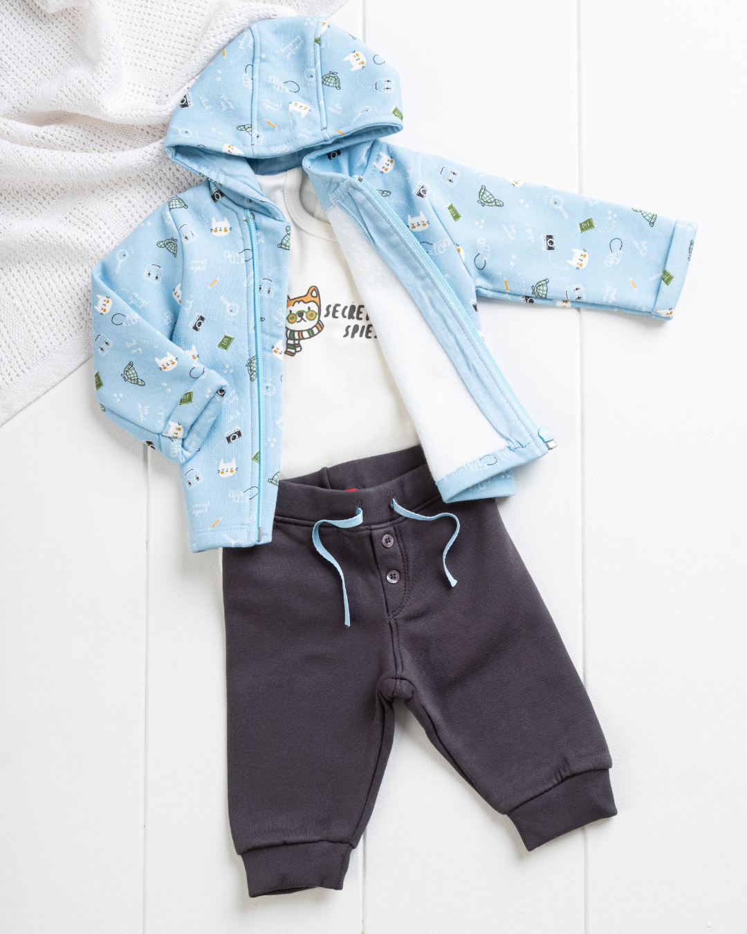 Secret pajamas for boys body + jacket with capes + printed pants for boys