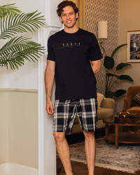 Pause and think men's plaid pajamas