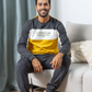 STAY CALM Men's pajamas, chest pieces + embroidery sleeves