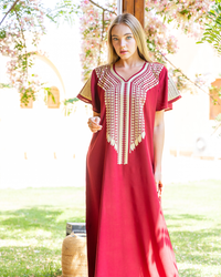 قميص فسكوز 6 نص كم ساده مطرز