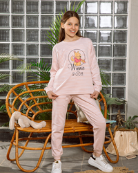 winnie the pooh بيجاما بناتي مقلّم