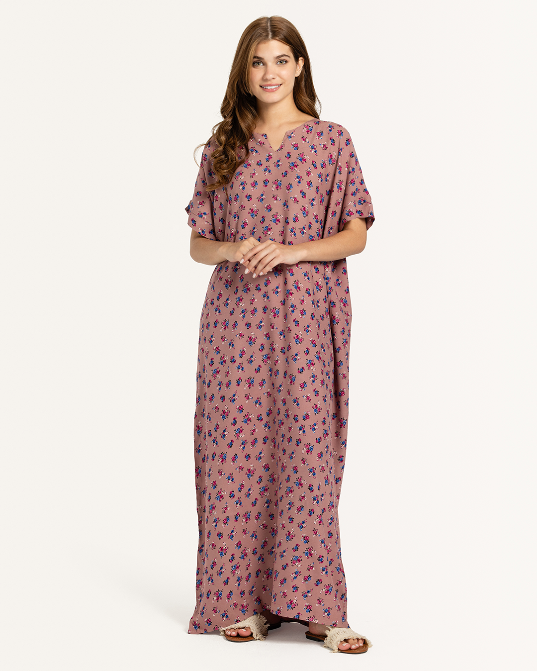 قميص فسكوز نص كم مشجر 64