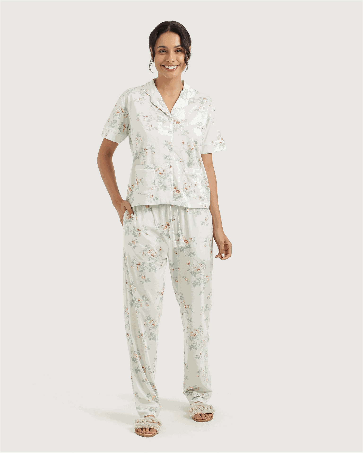 بيجاما بنطلون قطن مودال  ورود