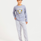Junior boys' long-sleeve pajama with striped pants