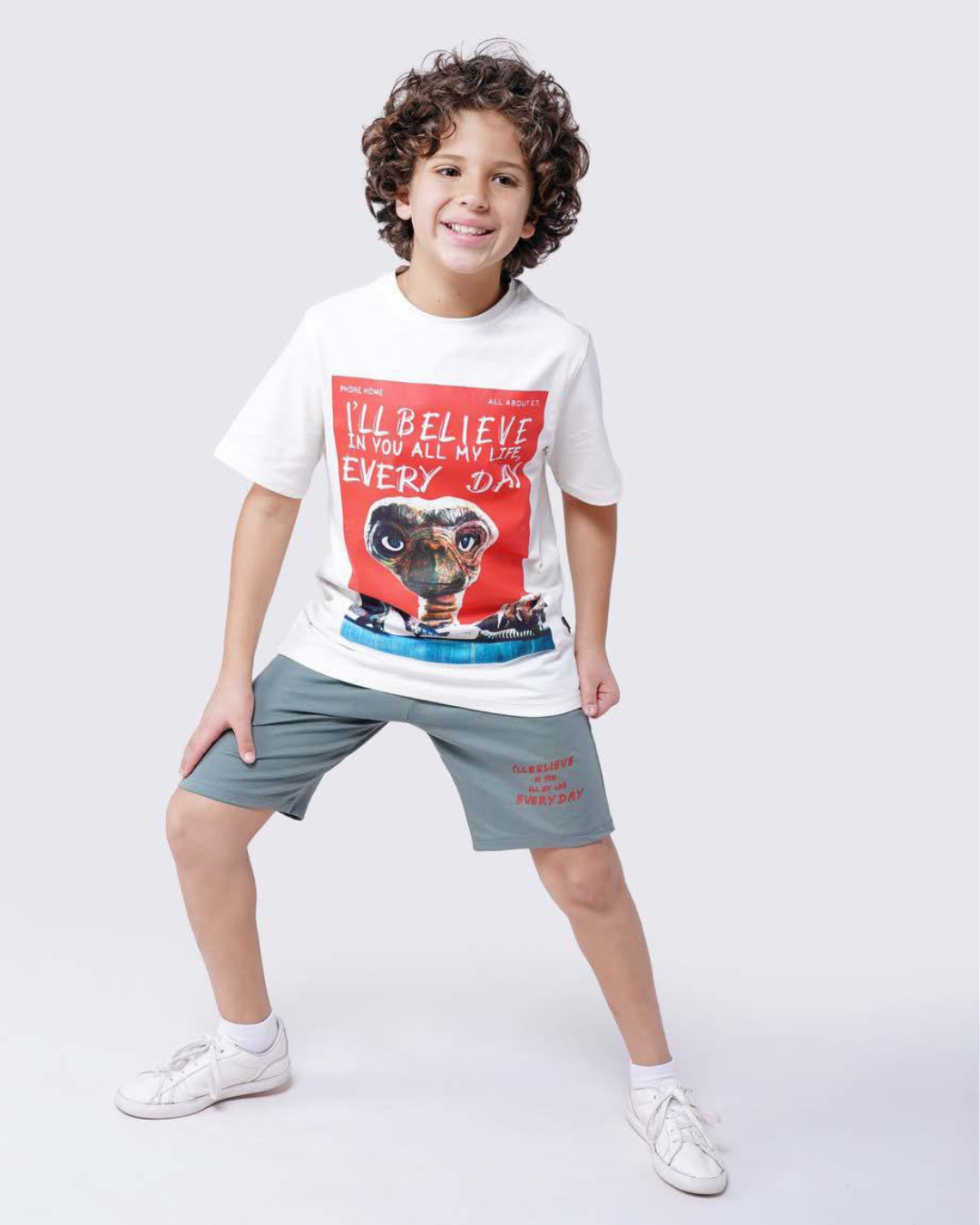 BELIEVE نص كم وشورت سنجل ليكرا b بيجامه اولادي