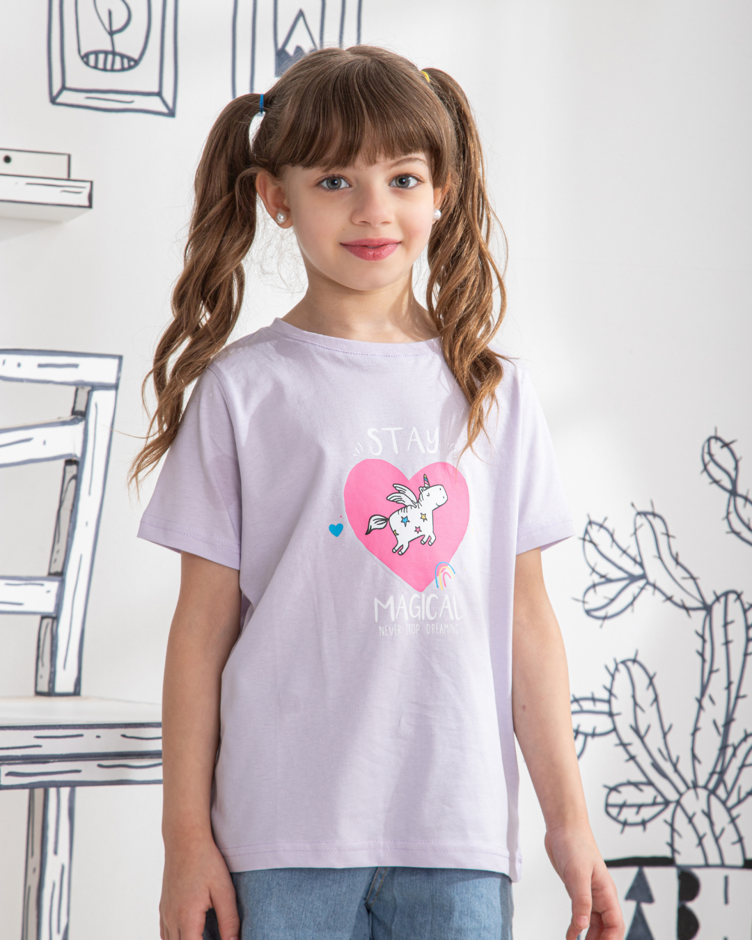 Unicorn half sleeve t-shirt for girls