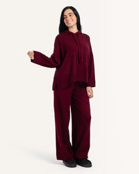 Knitted set with a hood