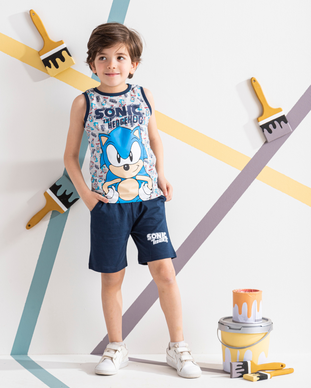 SONIC بيجامه اولادي كت شورت