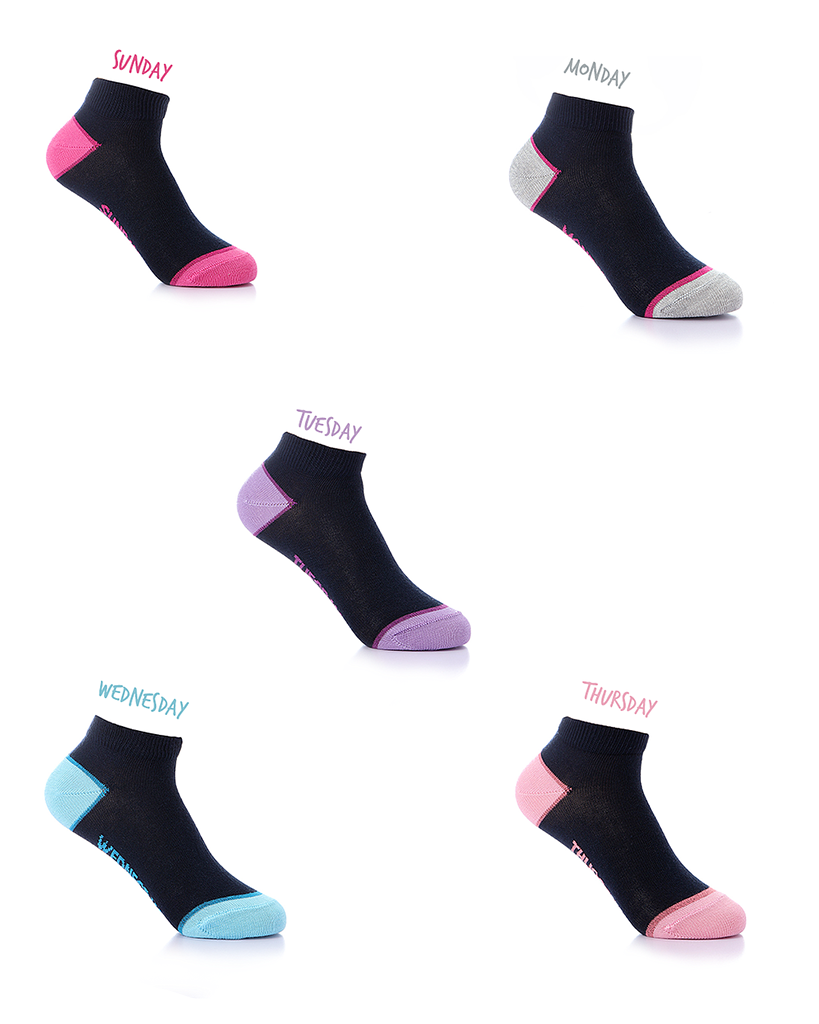 شراب سوكيت بناتي ايام الاسبوع باك 5 قطعة