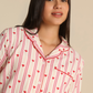 Heart stripe Women Classic Pajama