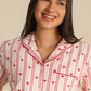 Heart stripe Women Classic Pajama
