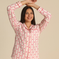 Heart stripe Women Classic Pajama