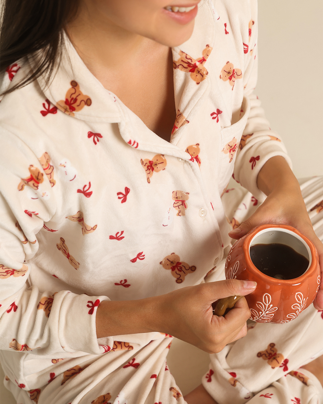 Teddy cute Classic women pajama
