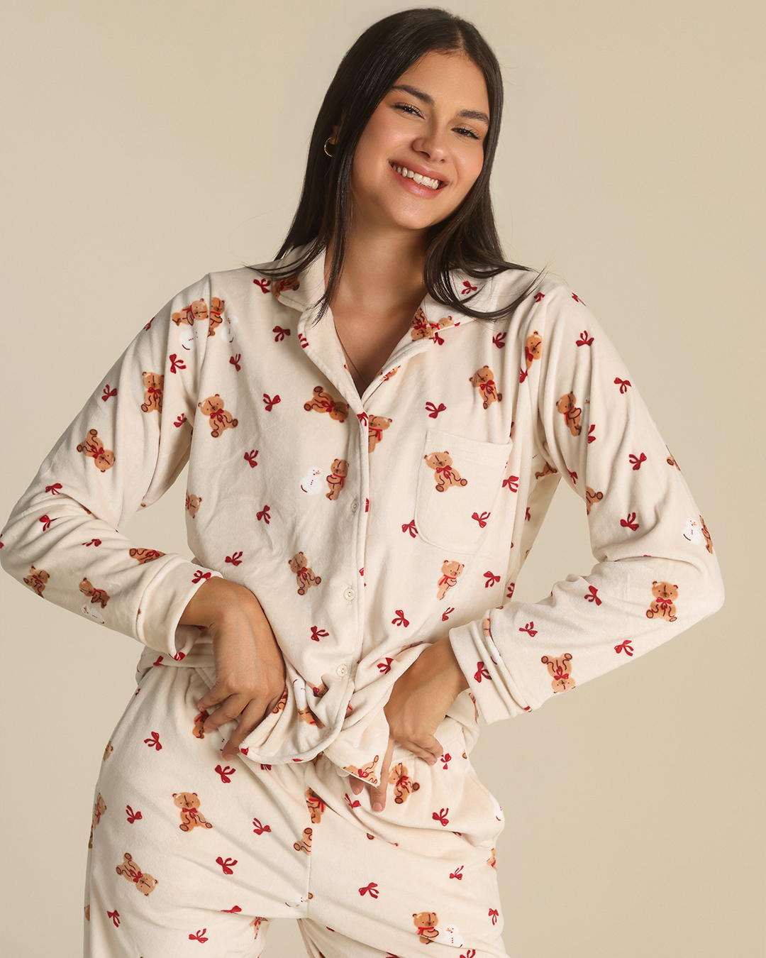 Teddy cute Classic women pajama