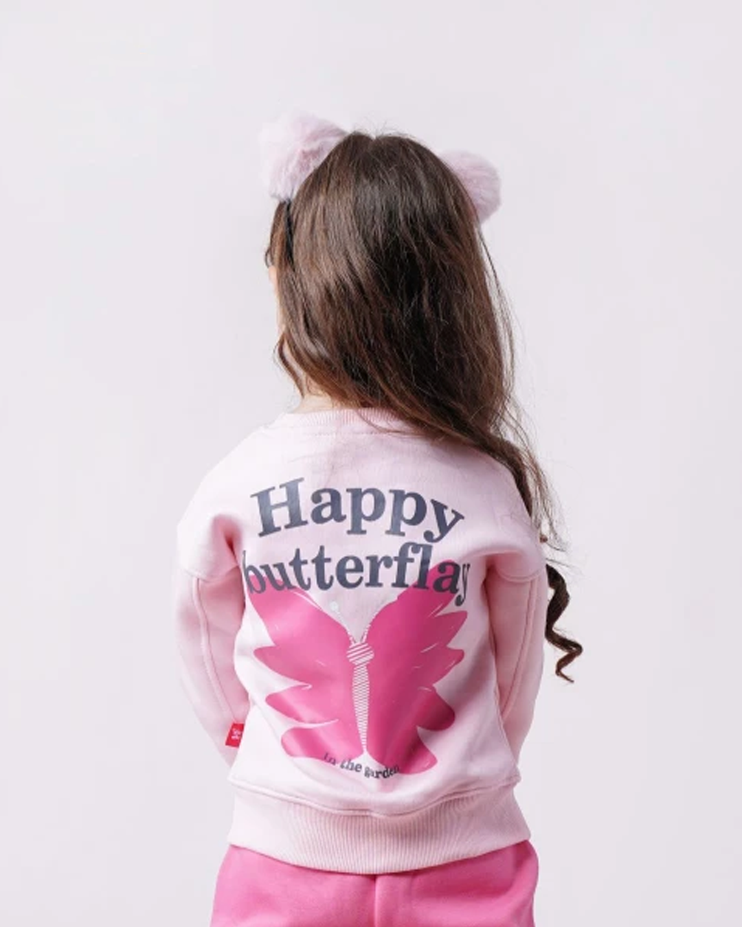 Happy Butterfly بيجامه بناتي رواند ميلتون 2 طابعه قصات في الصدر والكمر و الكم  + طباعه بنطلون