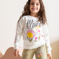 Best vibes Girls' pajamas, Rowand Milton, 2 printed cuts on the chest, cuffs and sleeves + printed trousers