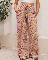 بنطلون فسكوز حريمي الحديقه الصفراء