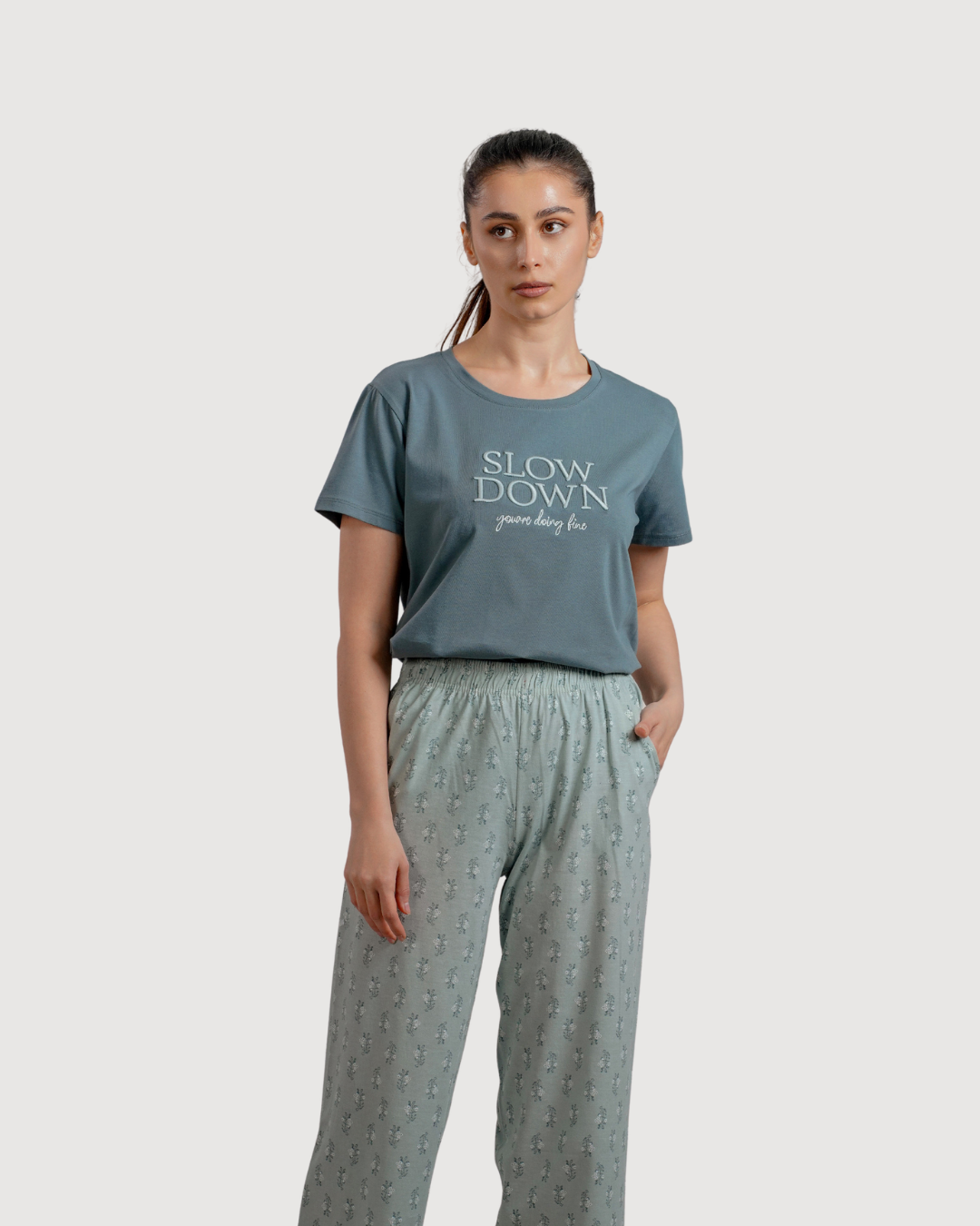 Women's pajamas floral trousers