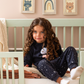 Shoot for the moon baby girls' melton cotton pajamas