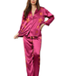 Women's pajamas with star satin buttons