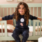 Shoot for the moon baby girls' melton cotton pajamas