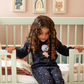 Shoot for the moon baby girls' melton cotton pajamas