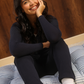 Ribbed Button-Front Pajamas