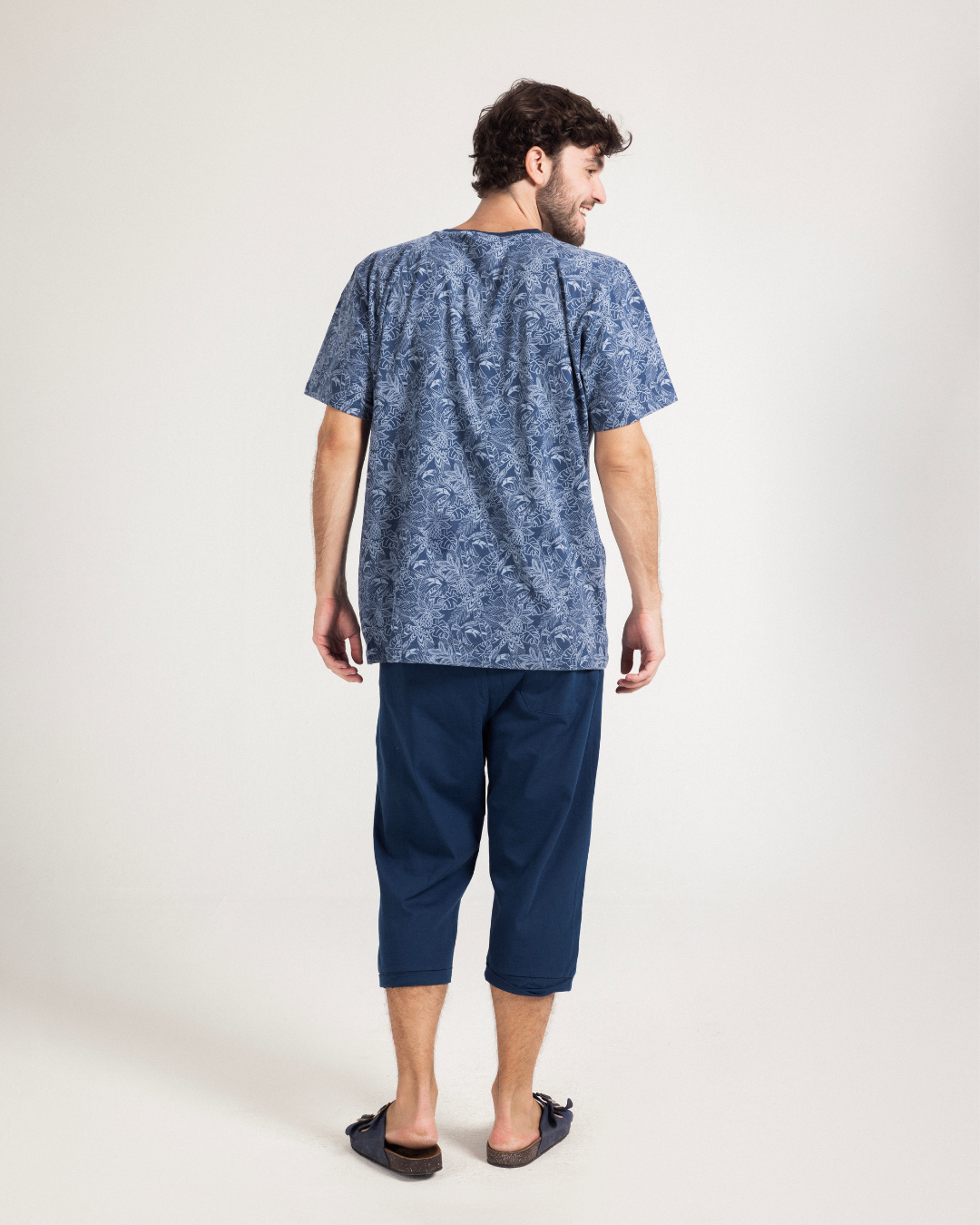 Summer vibes 2 بيجاما رجالي نص كم بنتاكور