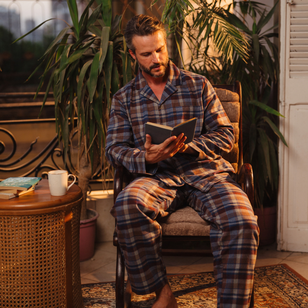 Moody plaid classic button up pajama