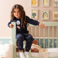 Shoot for the moon baby girls' melton cotton pajamas